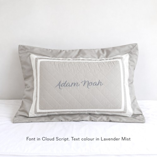 Egyptian Cotton Quilted Pillow - Moonstone